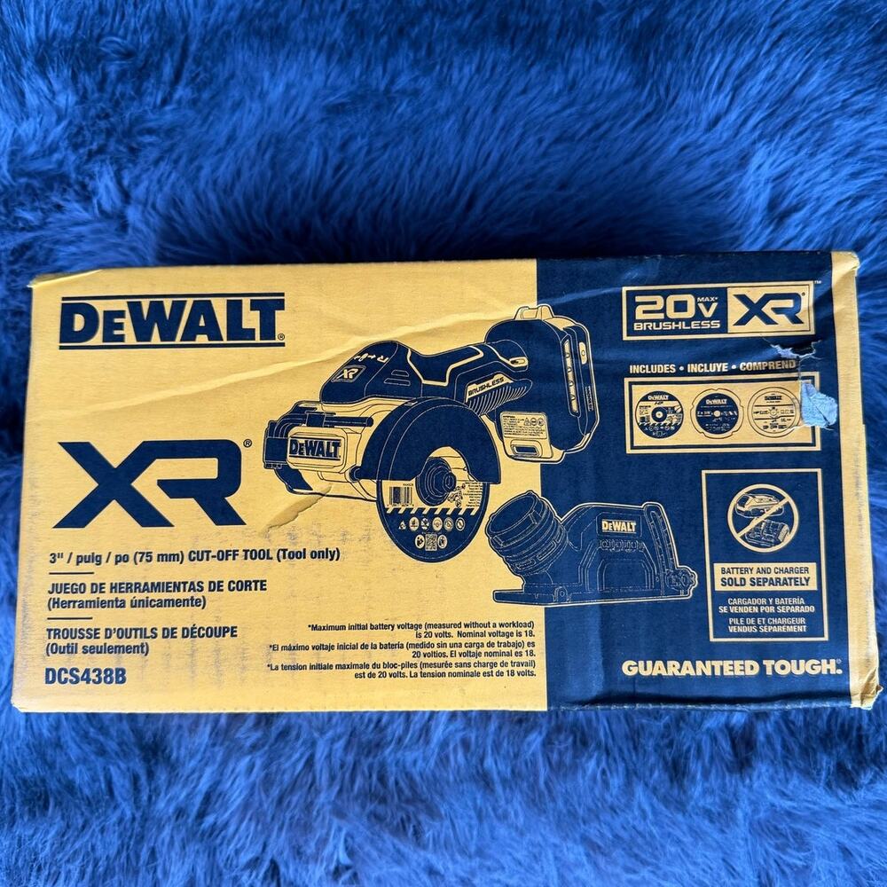 DEWALT DCS438B 20V MAX XR Brushless 3" Cut-Off Tool Tool Only New Box Wear